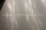 Под карбон Белая глянцевая пленка 4D Luxon